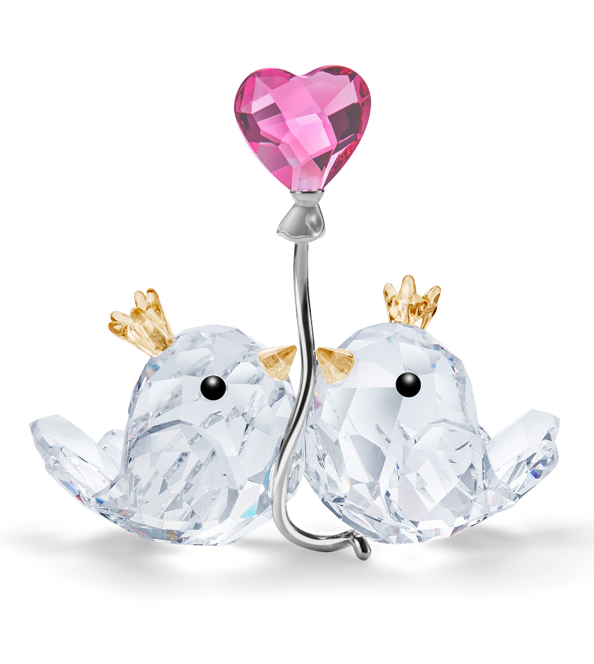 S5492226 - Lovebirds, Pink Heart