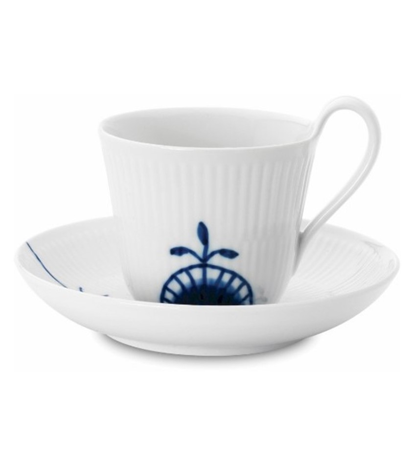 RC2381092 - Blue Fluted Mega Cup & Saucer