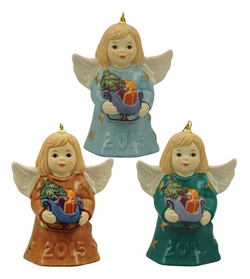 G110300 - 2015 Goebel Annual angel Bell, colored - set of 3