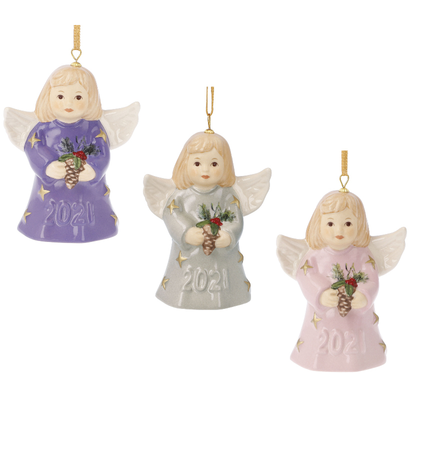 G116600 - 2021 Goebel Annual angel Bell, colored - set of 3