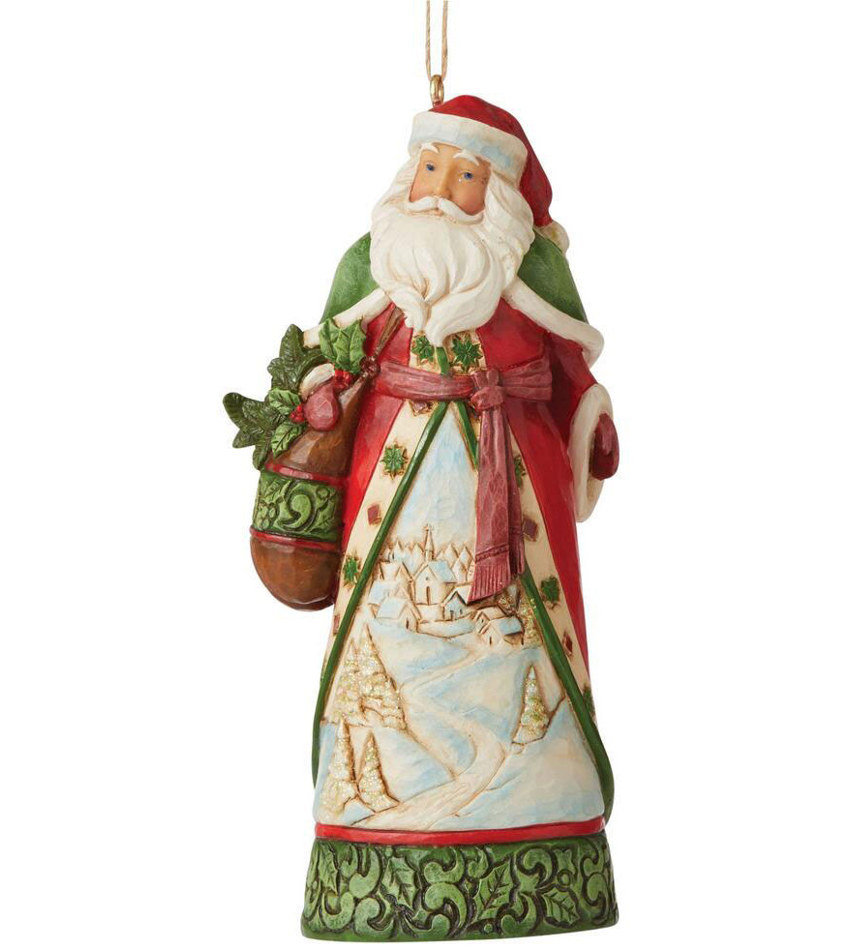 JS6006670 - Santa with Winter Scene Ornament