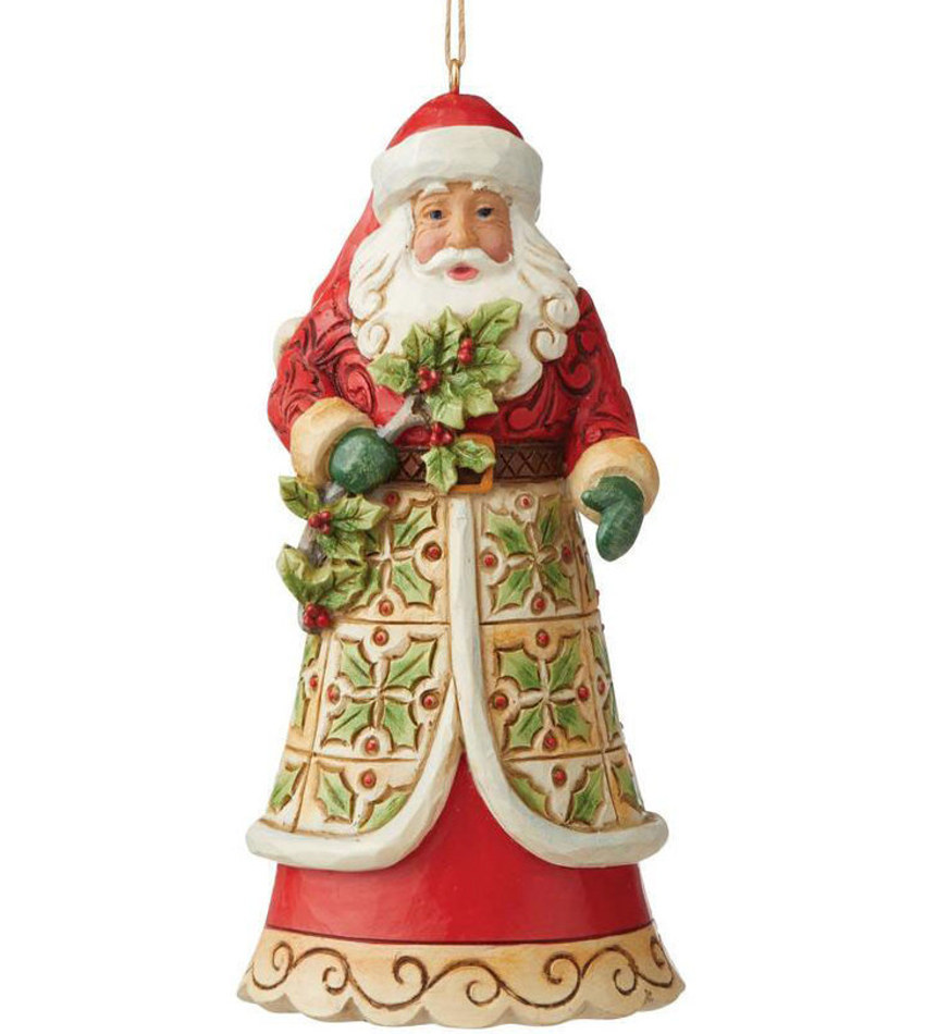 JS6009462 - Santa with Holly Ornament