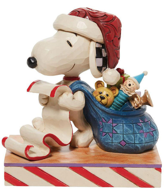 JS6010323 - Santa Snoopy with List and Bag
