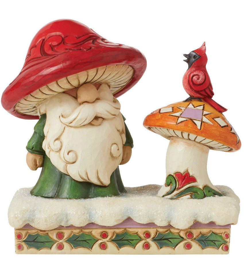 JS6013747 - Santa Gnome by Mushroom & Bird