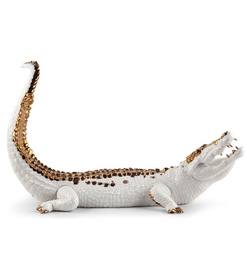 L9542 - Crocodile, white-copper