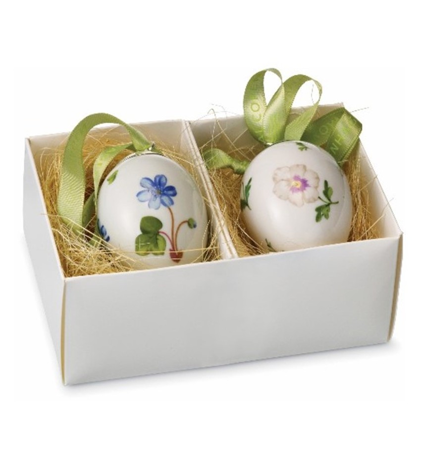 RC249475 - Hepatica & Pansy Egg Ornaments