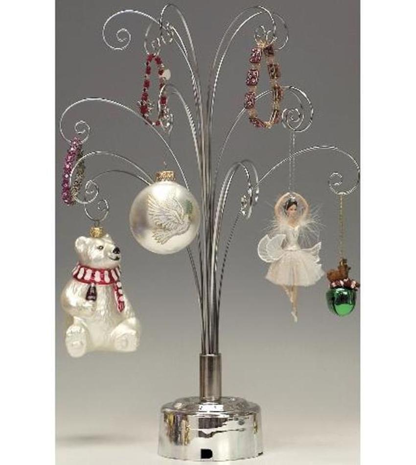 WP45-0900S - Tabletop Rotating Ornament Displayer - Silver